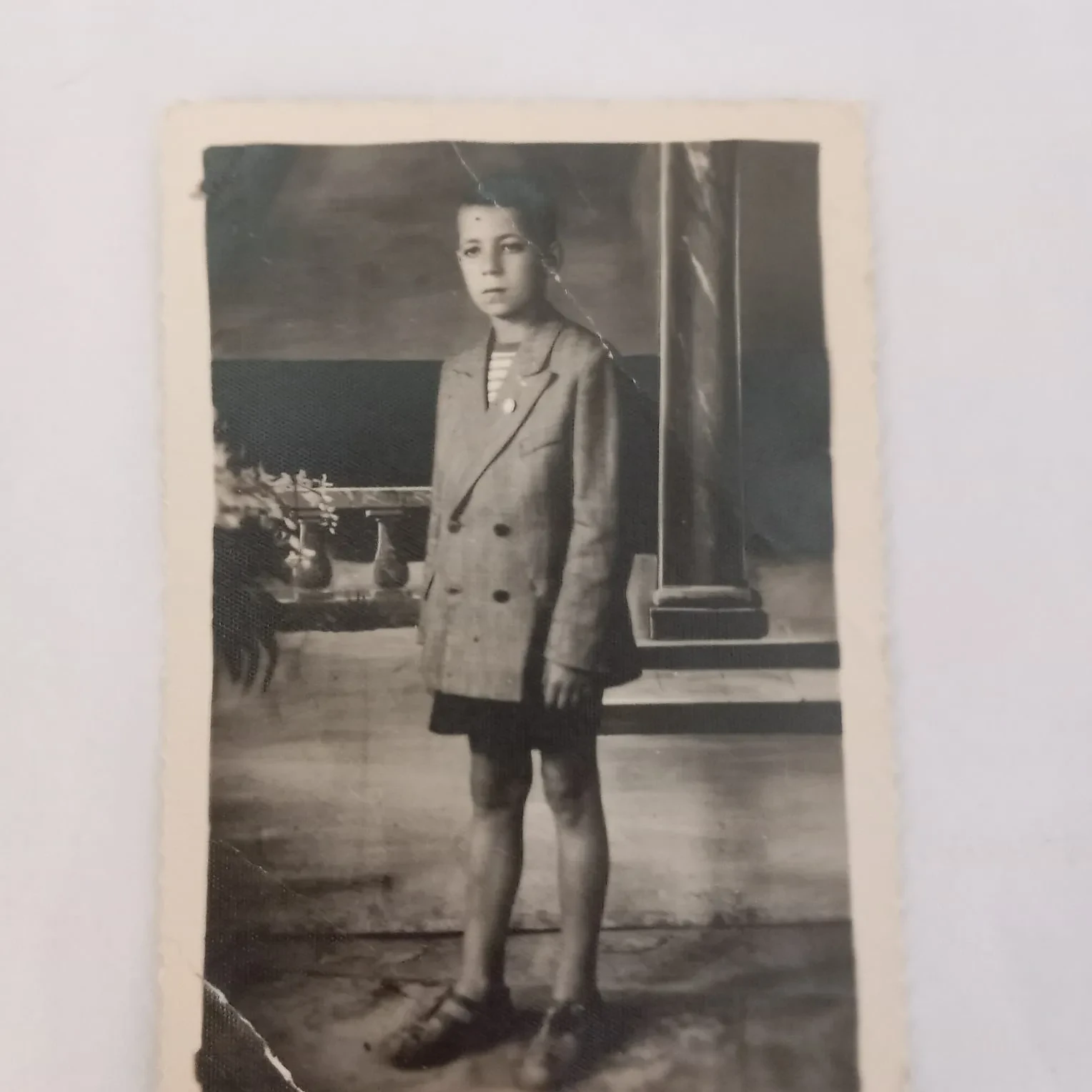 Ευάγγελος (Angelo) as a boy, a studio portrait