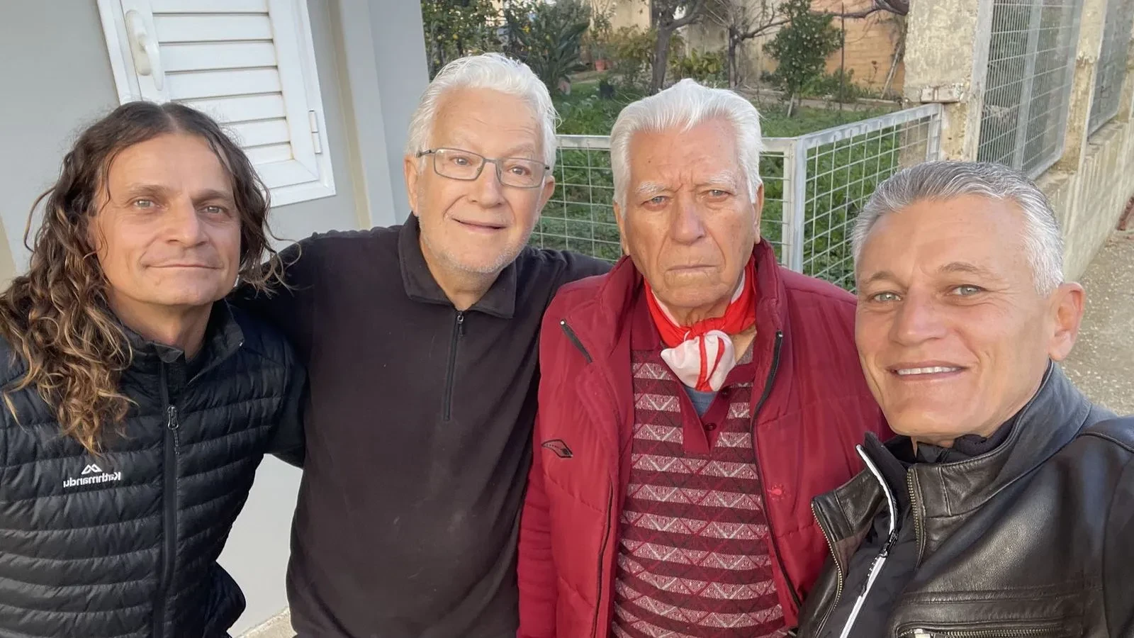 The family gathered at the estate